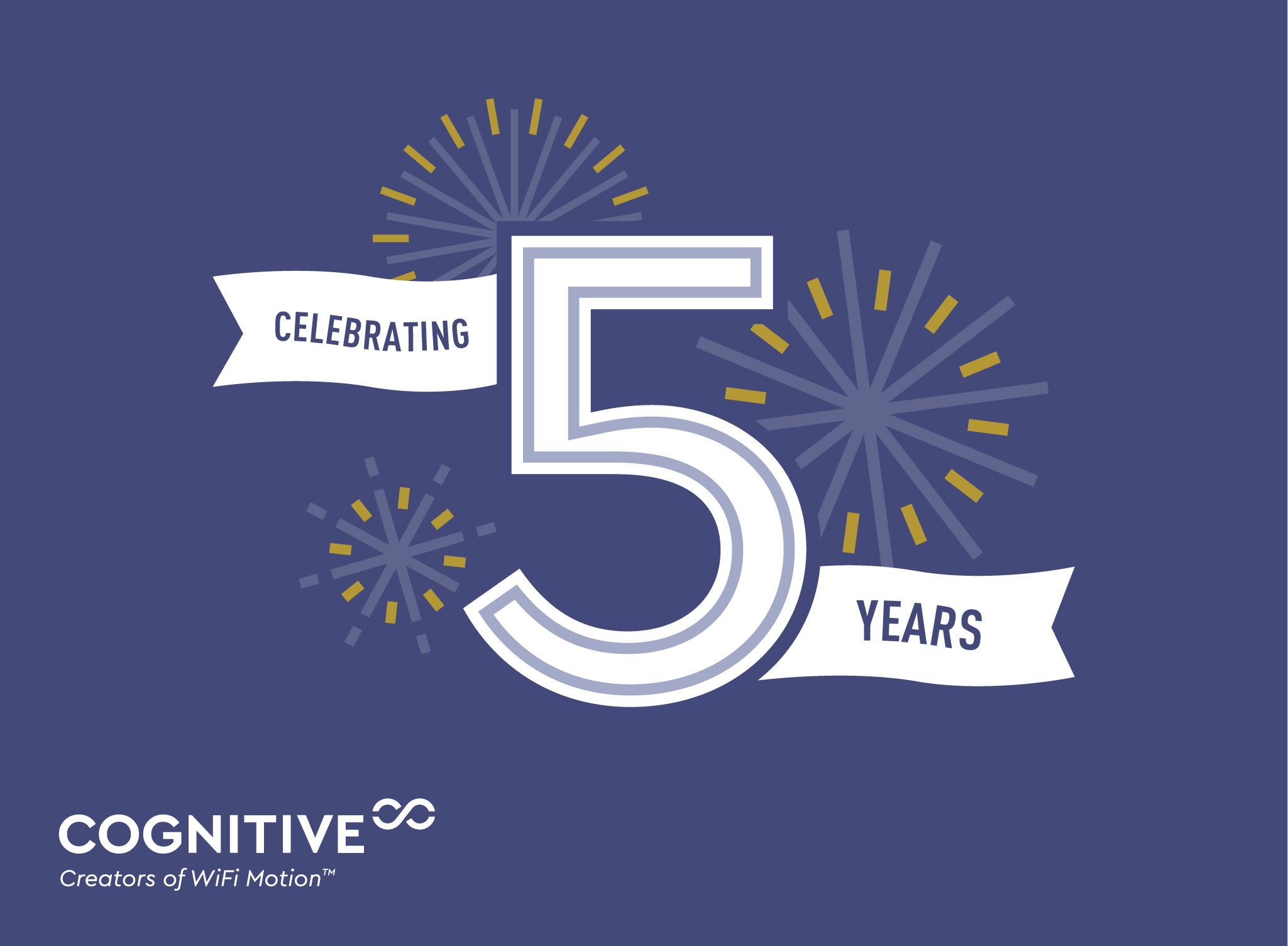 "Celebrating 5 Years, Cognitive Creators of WiFi Motion"